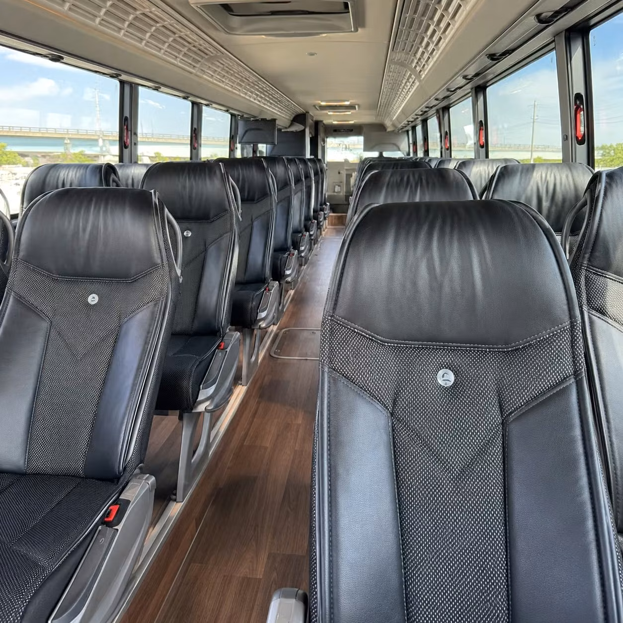 56 passenger charter bus interior